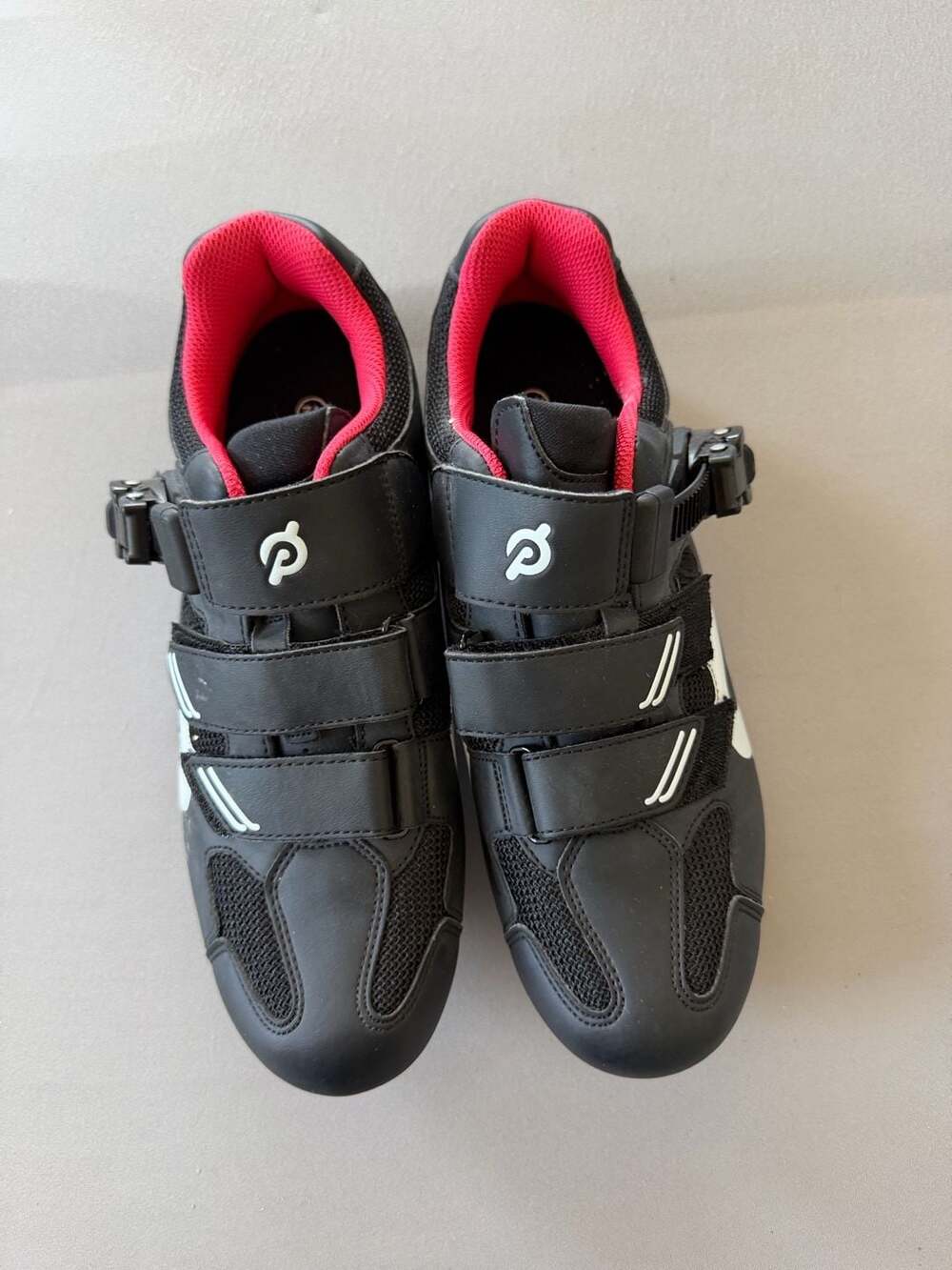 Peloton Cycling Shoes Size 42 Black Red